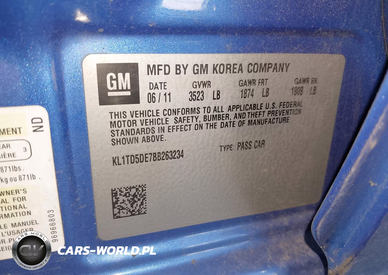 2011 Chevrolet Aveo 1Lt VIN:KL1TD5DE7BB263234 - 9