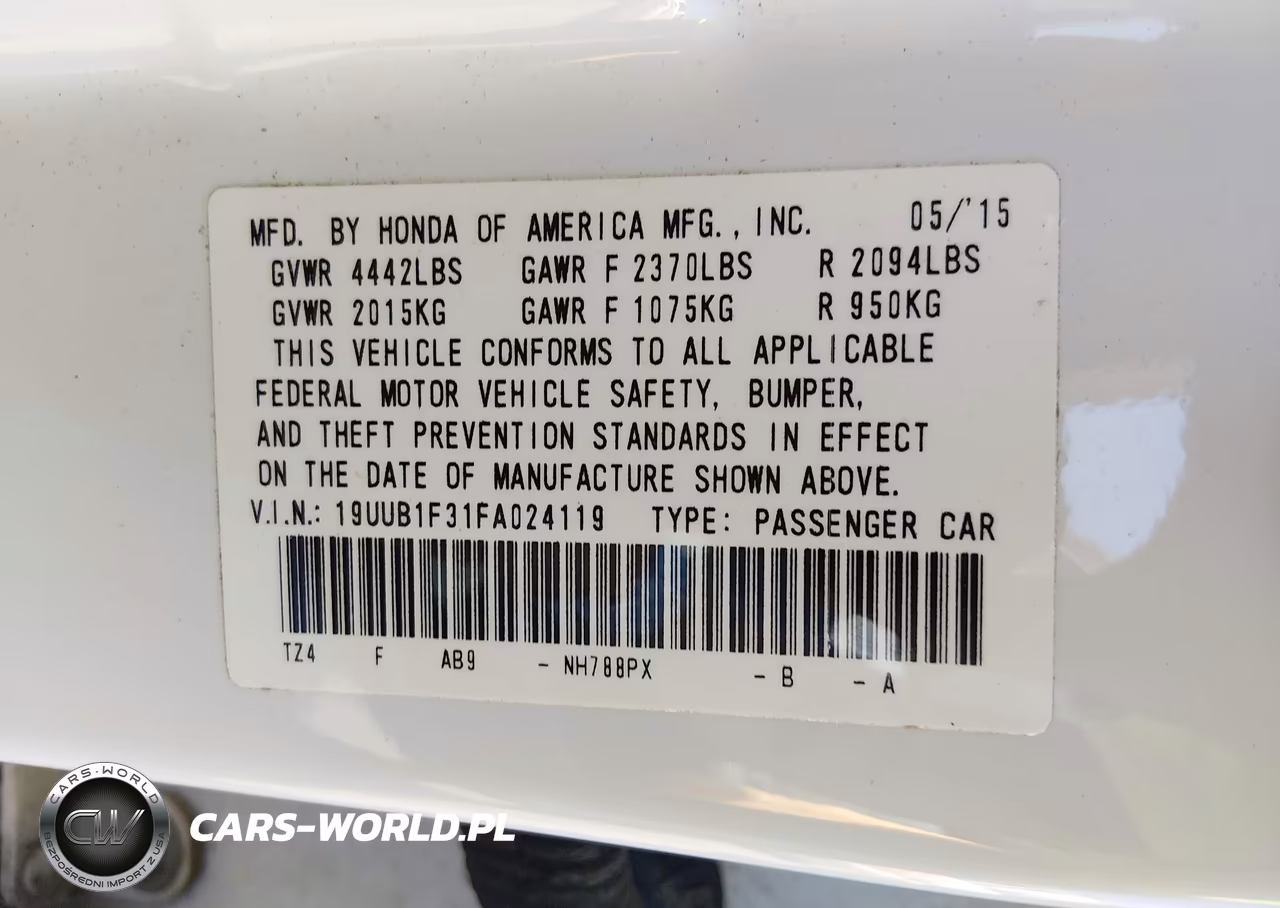 2015 Acura Tlx VIN:19UUB1F31FA024119 - 9