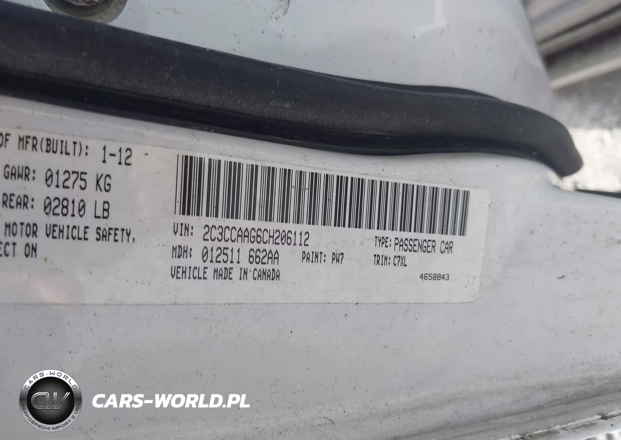 2012 Chrysler 300 VIN:2C3CCAAG6CH206112 - 7