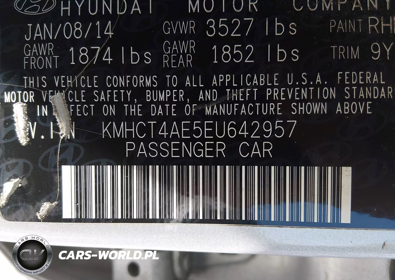 2014 Hyundai Accent Gls VIN:KMHCT4AE5EU642957 - 9