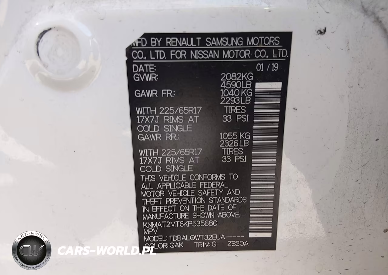 2019 Nissan Rogue Sv VIN:KNMAT2MT6KP535680 - 9