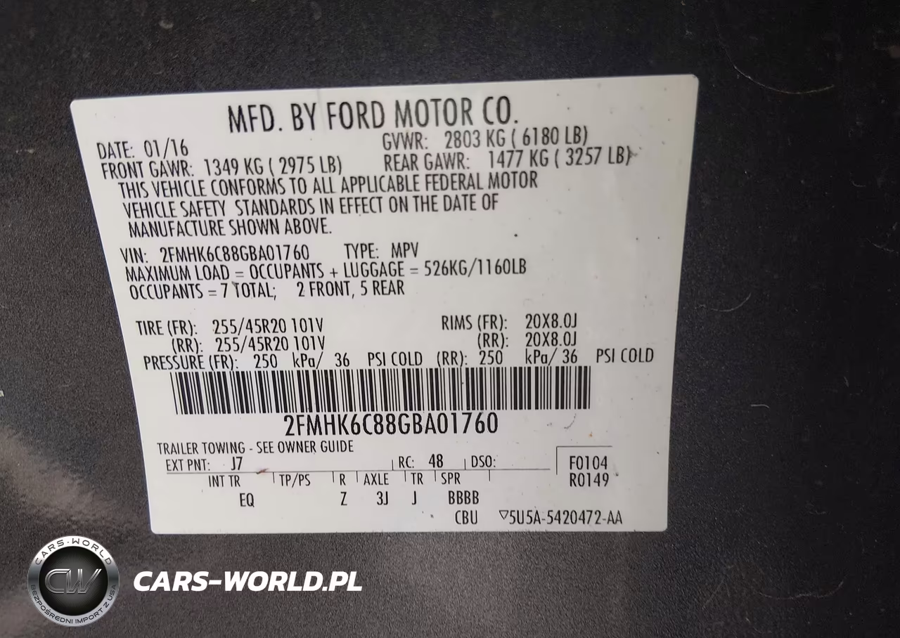 2016 Ford Flex Sel VIN:2FMHK6C88GBA01760 - 9