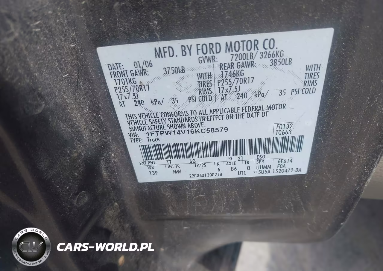 2006 Ford F-150 Fx4-Lariat-Xlt VIN:1FTPW14V16KC58579 - 9