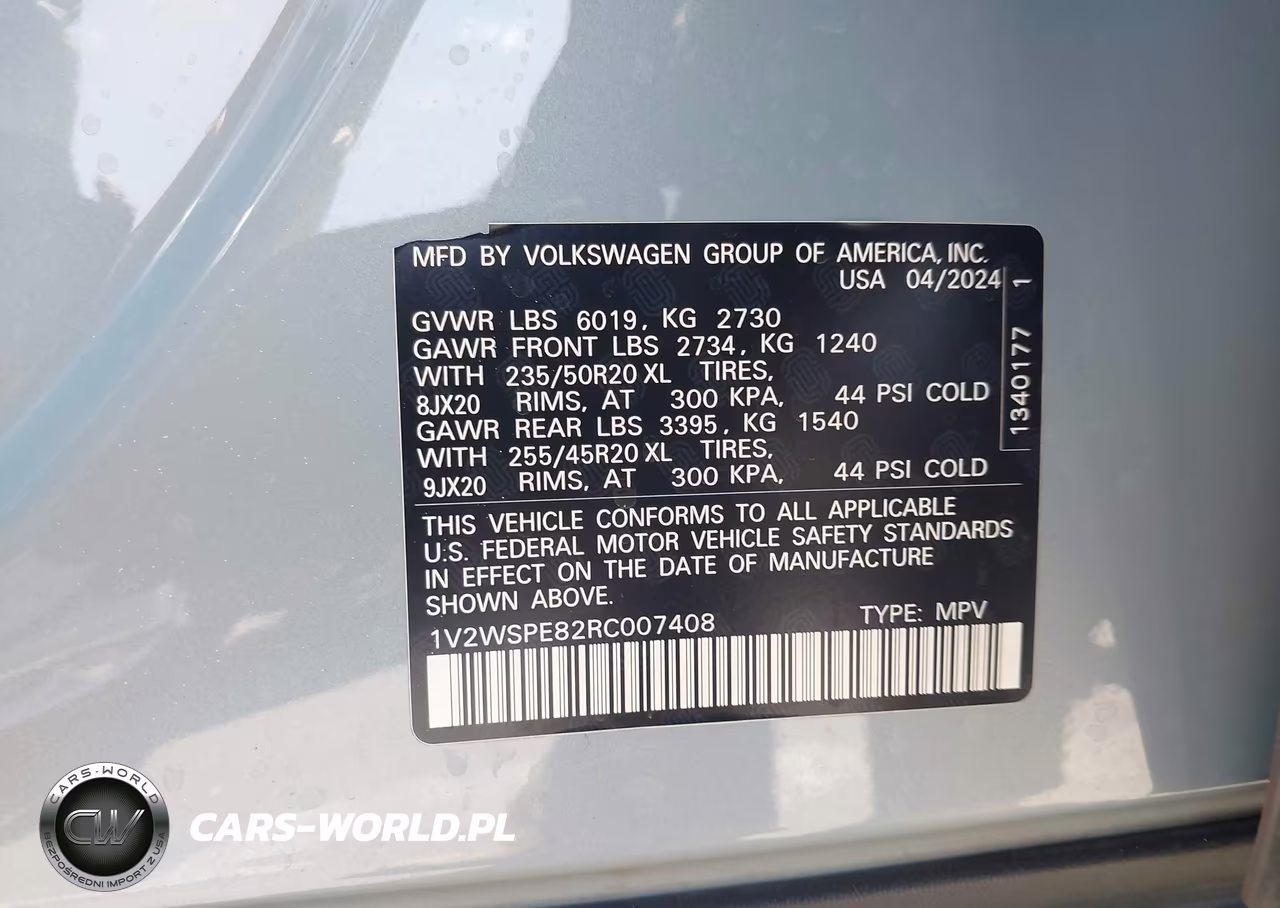 2024 Volkswagen Id.4 Awd Pro S VIN:1V2WSPE82RC007408 - 9