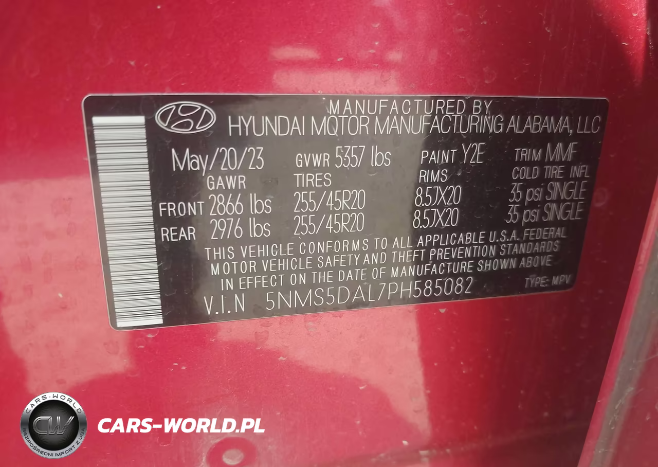 2023 Hyundai Santa Fe Calligraphy VIN:5NMS5DAL7PH585082 - 9