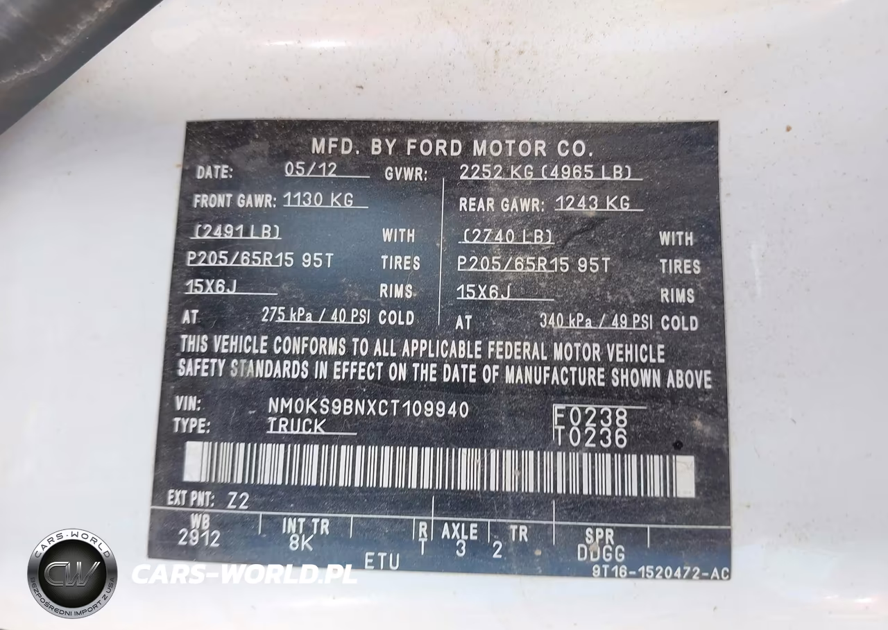 2012 Ford Transit Connect Xlt VIN:NM0KS9BNXCT109940 - 9