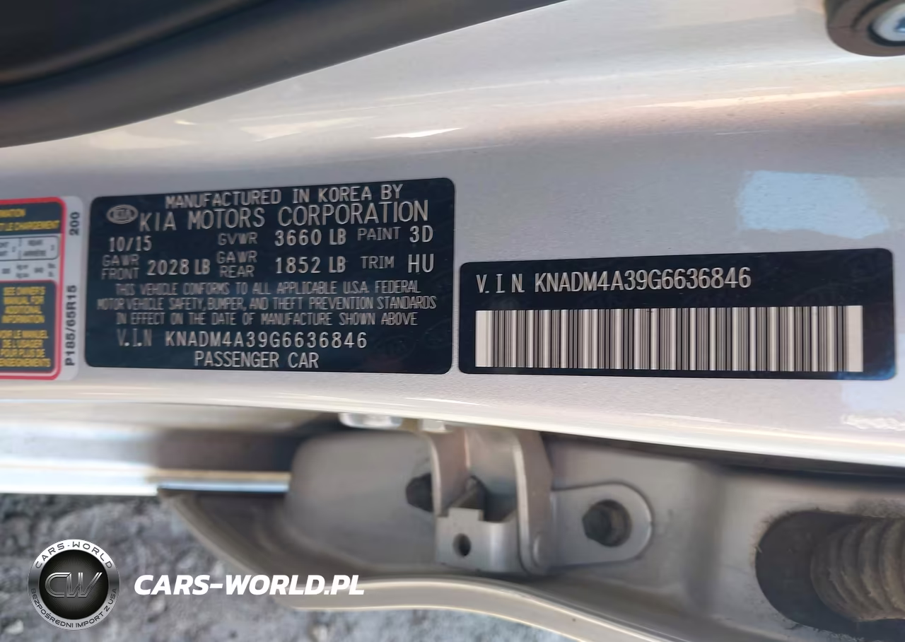 2016 Kia Rio Lx VIN:KNADM4A39G6636846 - 9