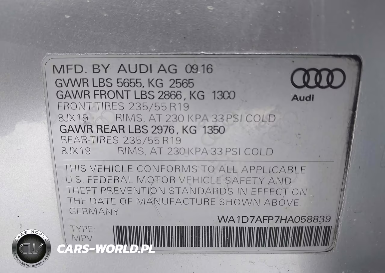 2017 Audi Q5 3.0T Premium Plus VIN:WA1D7AFP7HA058839 - 9
