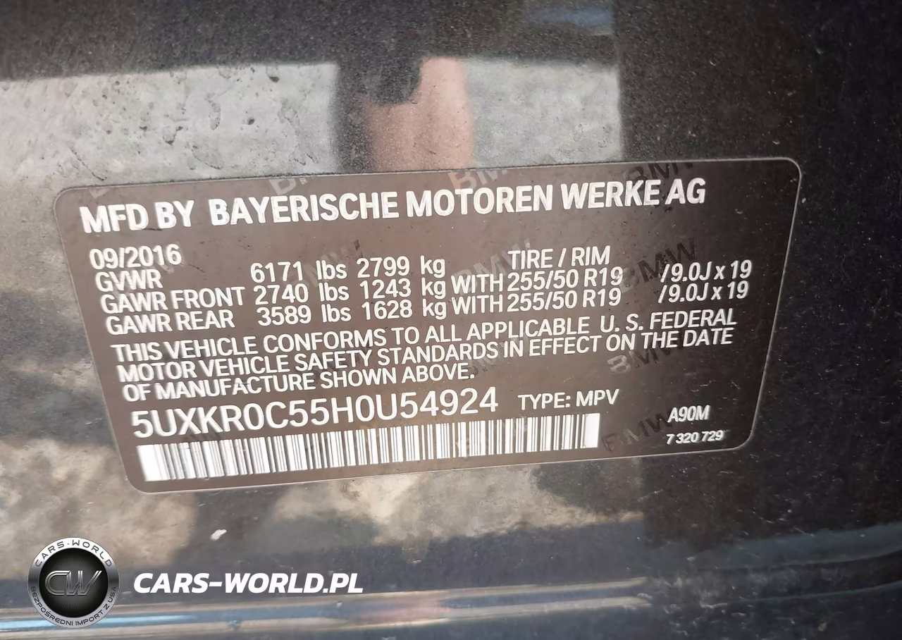 2017 BMW X5 xDrive35I VIN:5UXKR0C55H0U54924 - 9