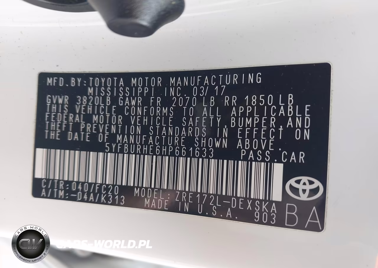 2017 Toyota Corolla Se VIN:5YFBURHE6HP661633 - 9