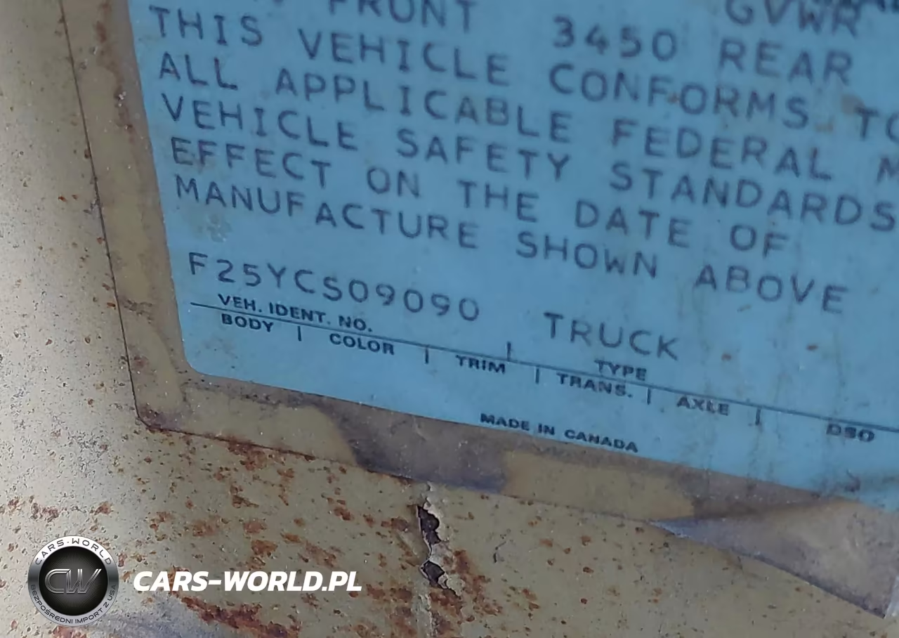 1973 Ford F-250 VIN:000000F25YCS09090 - 9