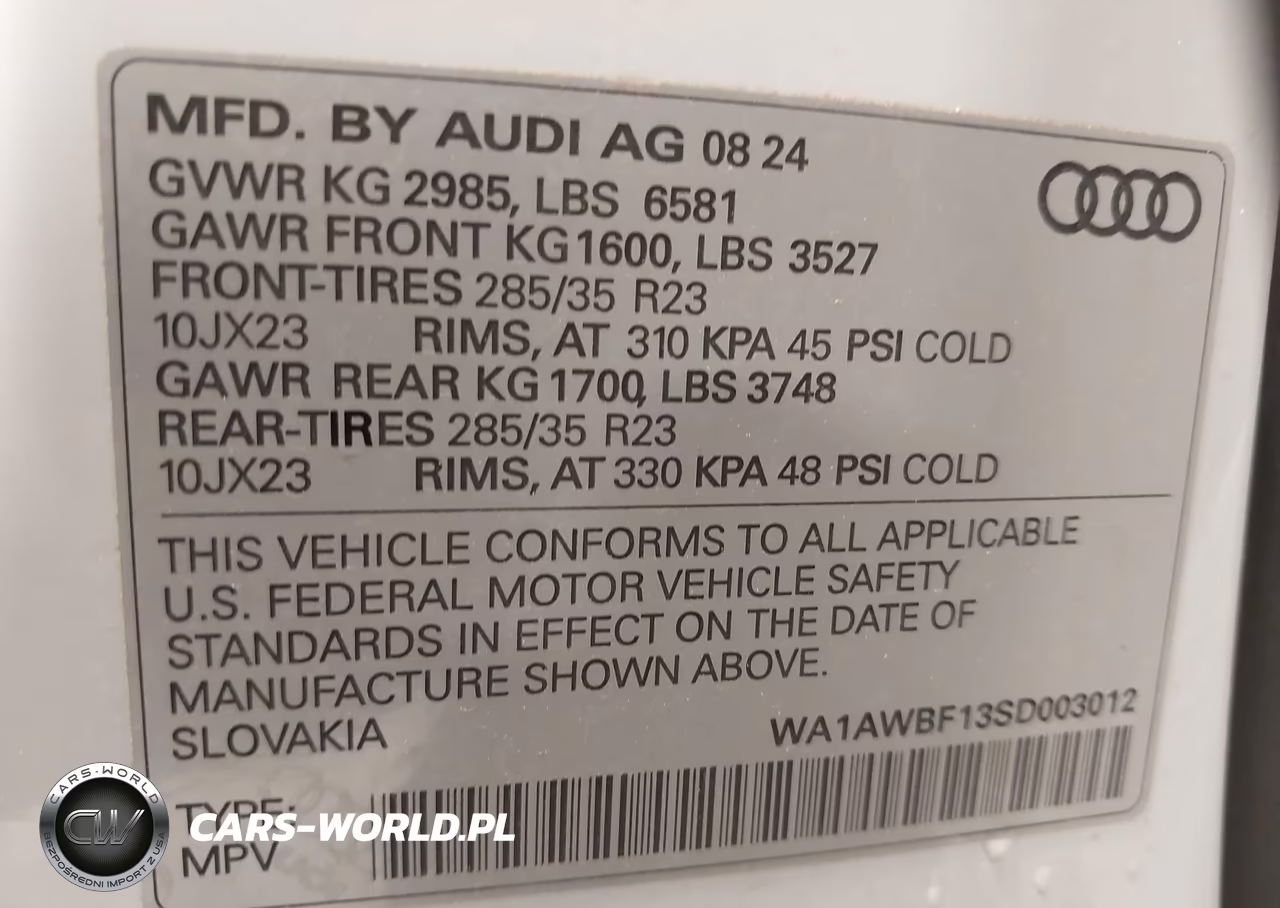 2025 Audi Sq8 Premium Plus 4.0 Tfsi Quattro VIN:WA1AWBF13SD003012 - 9