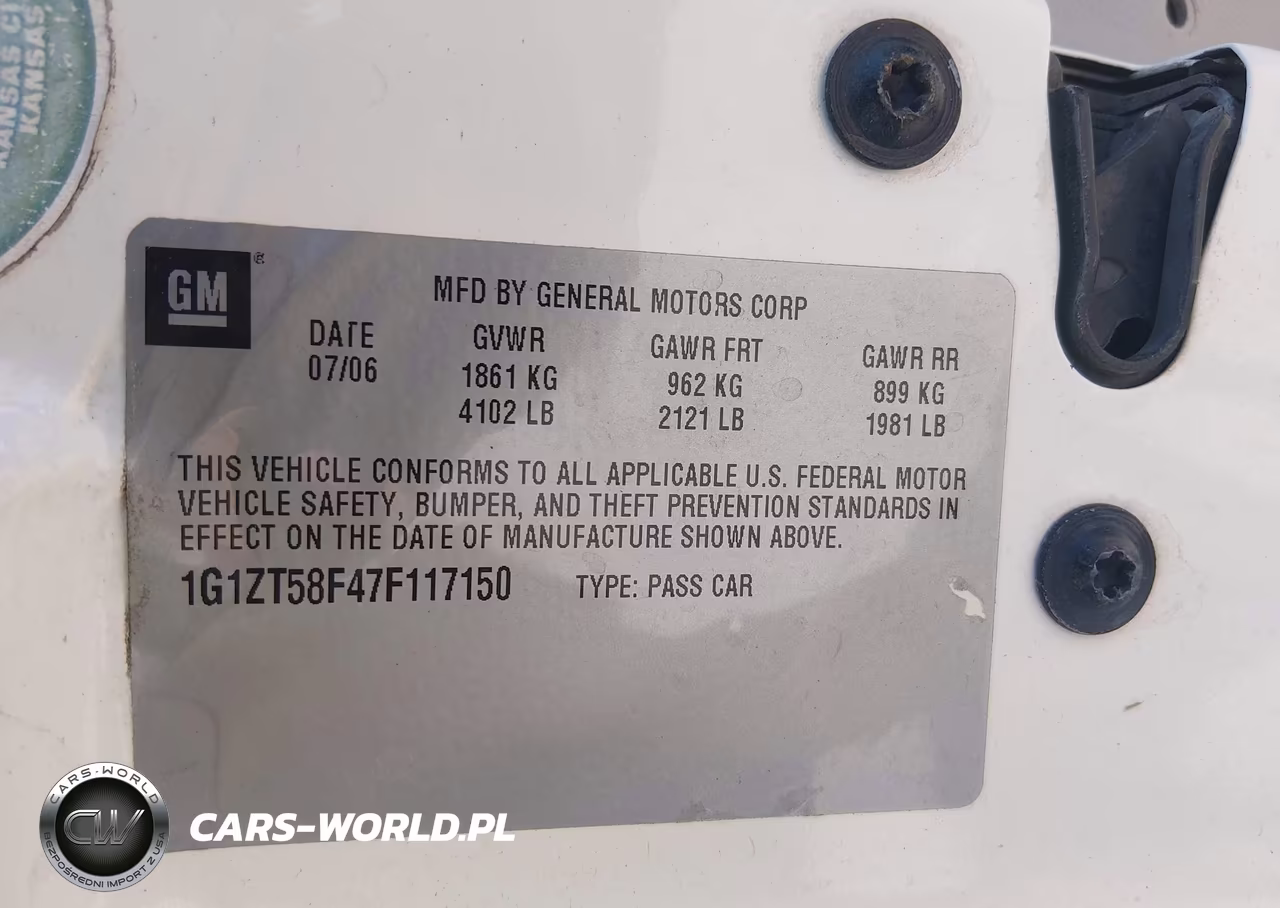 2007 Chevrolet Malibu Lt W-1Lt VIN:1G1ZT58F47F117150 - 9