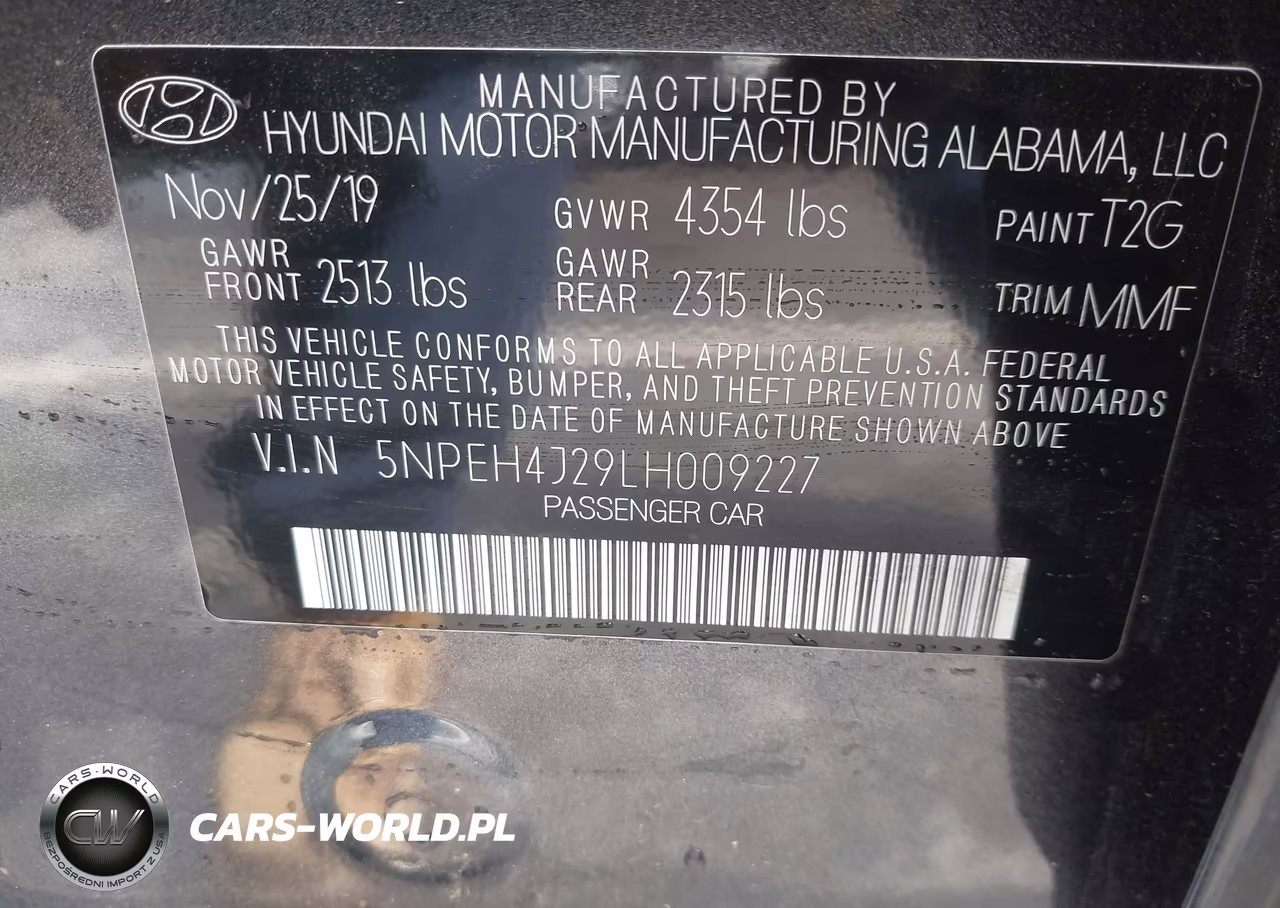 2020 Hyundai Sonata Limited VIN:5NPEH4J29LH009227 - 9