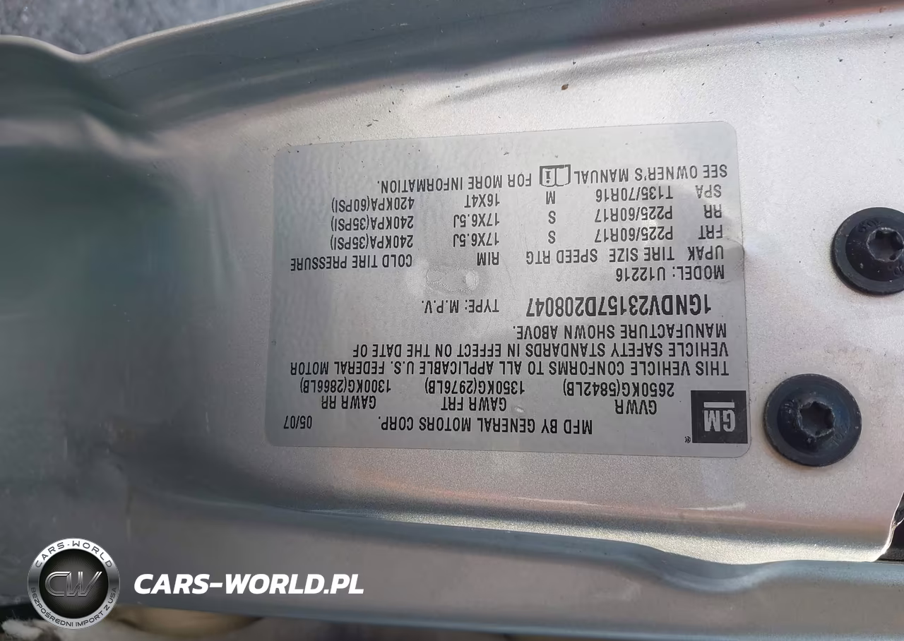 2007 Chevrolet Uplander Ls Fleet VIN:1GNDV23157D208047 - 9