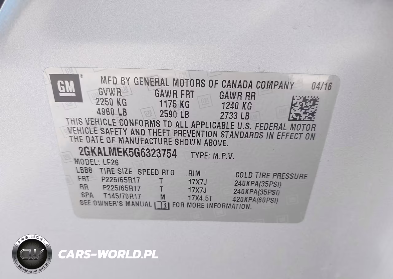 2016 GMC Terrain Sle-1 VIN:2GKALMEK5G6323754 - 9