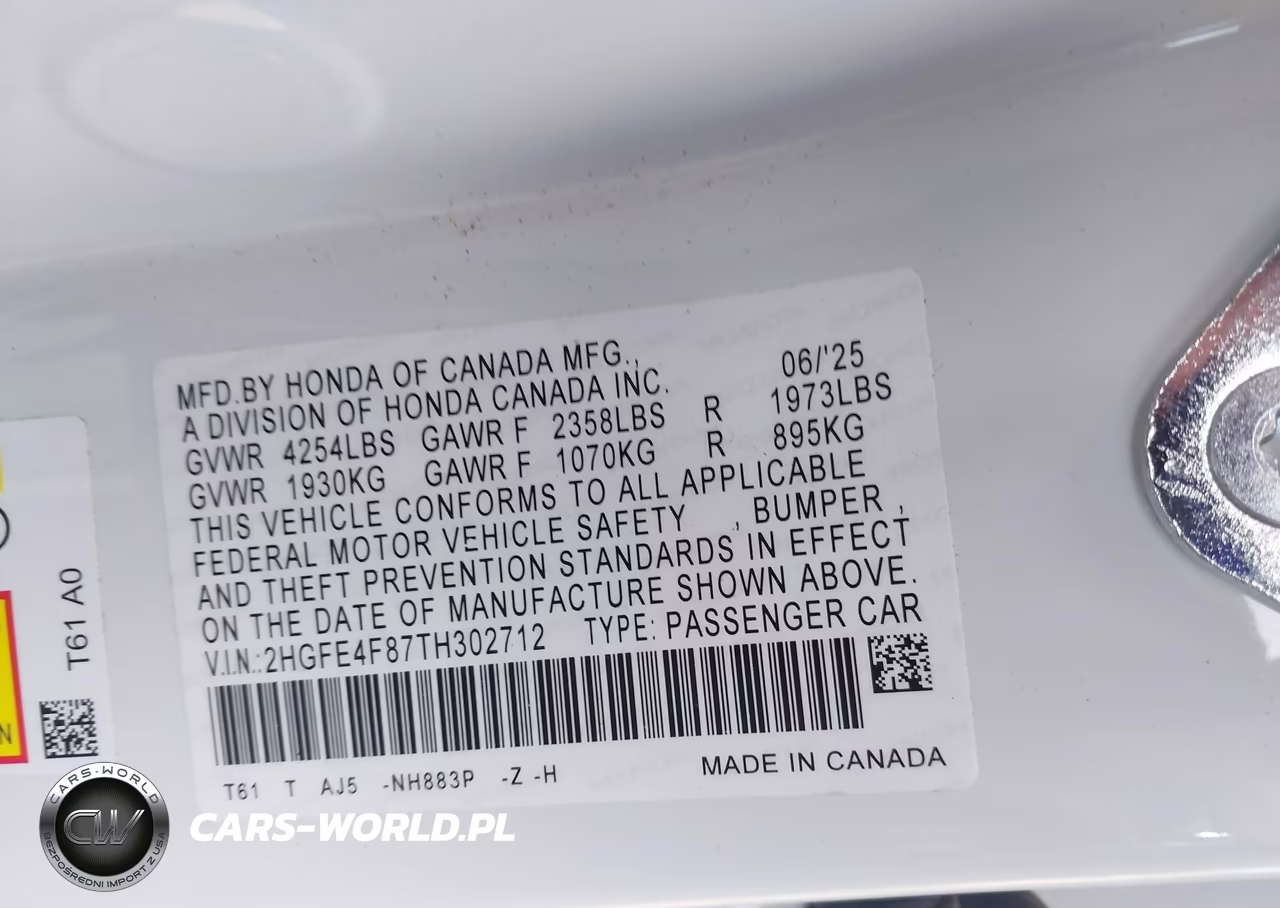 2026 Honda Civic Hybrid Sport-Sport Touring VIN:2HGFE4F87TH302712 - 9