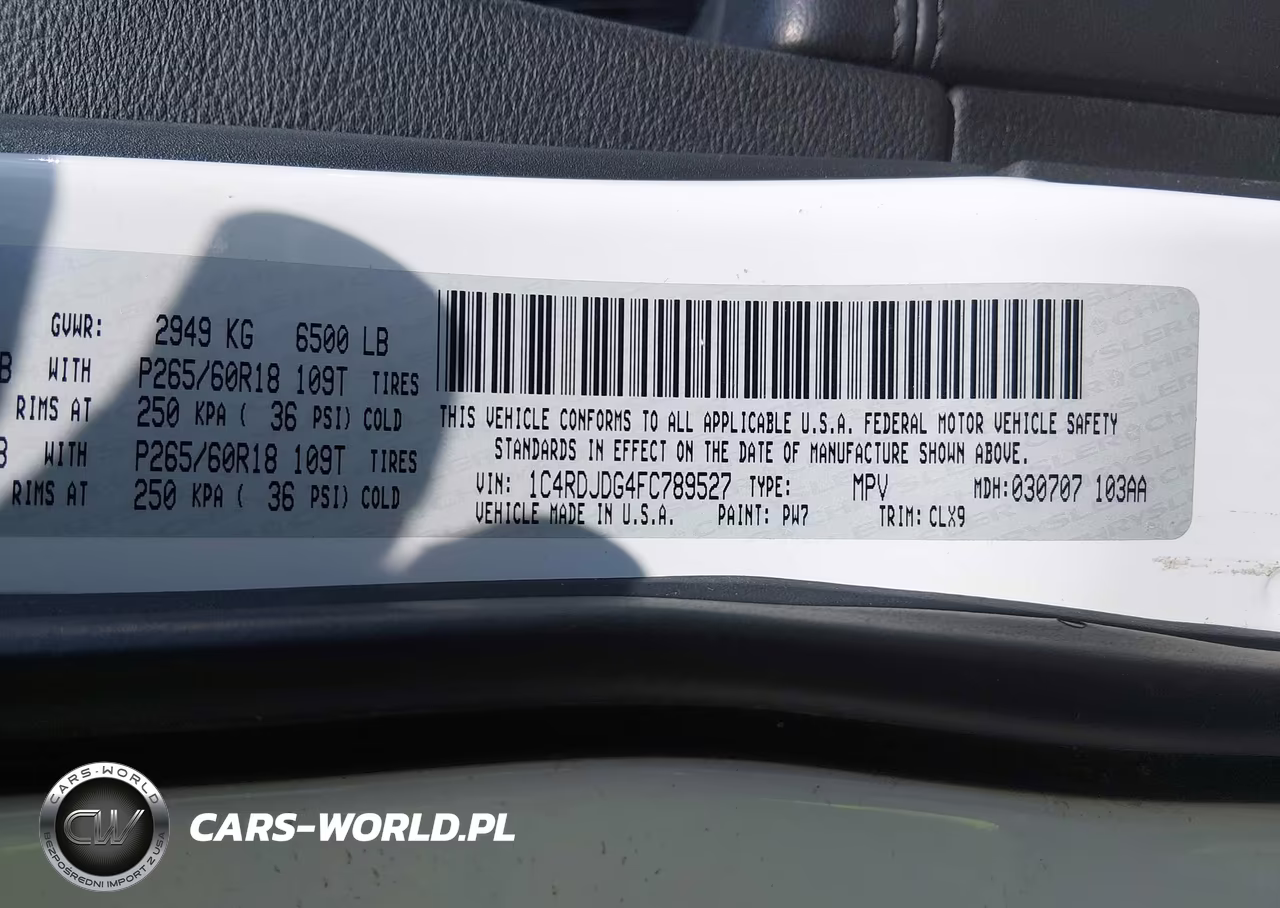 2015 Dodge Durango Limited VIN:1C4RDJDG4FC789527 - 9