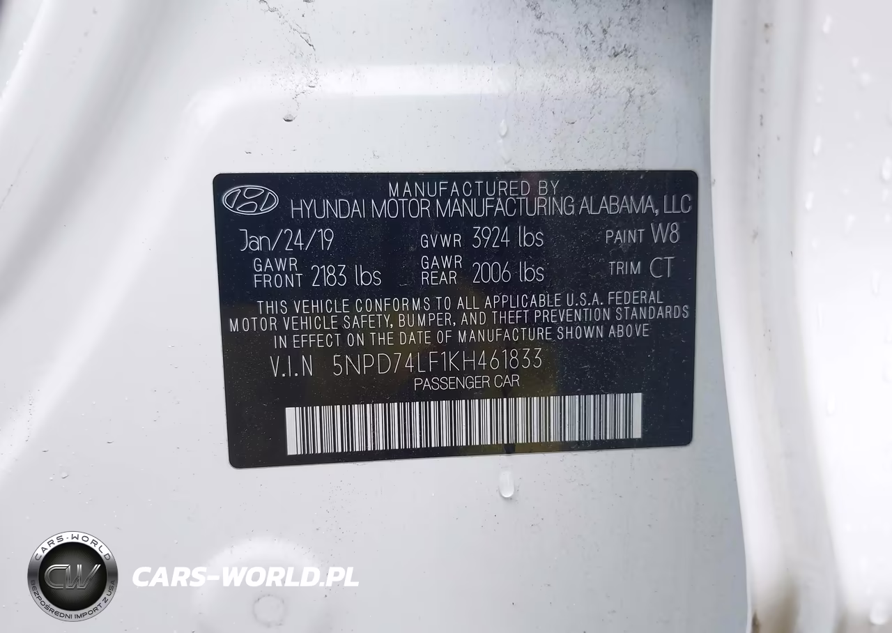 2019 Hyundai Elantra Se VIN:5NPD74LF1KH461833 - 9