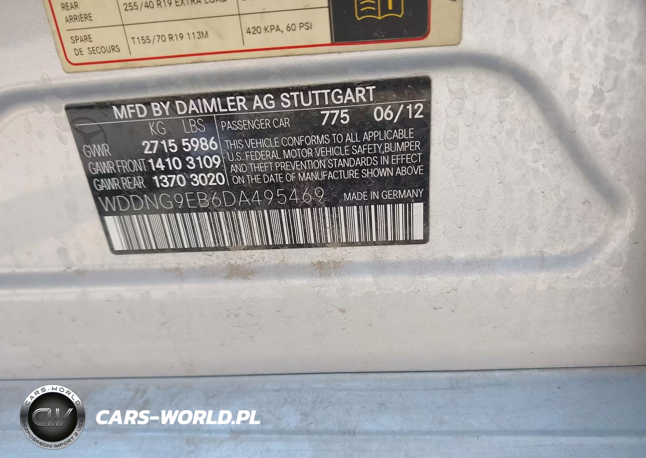 2013 Mercedes-Benz S 550 4Matic VIN:WDDNG9EB6DA495469 - 9