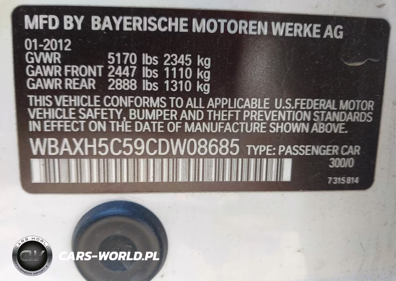 2012 BMW 528I xDrive VIN:WBAXH5C59CDW08685 - 9
