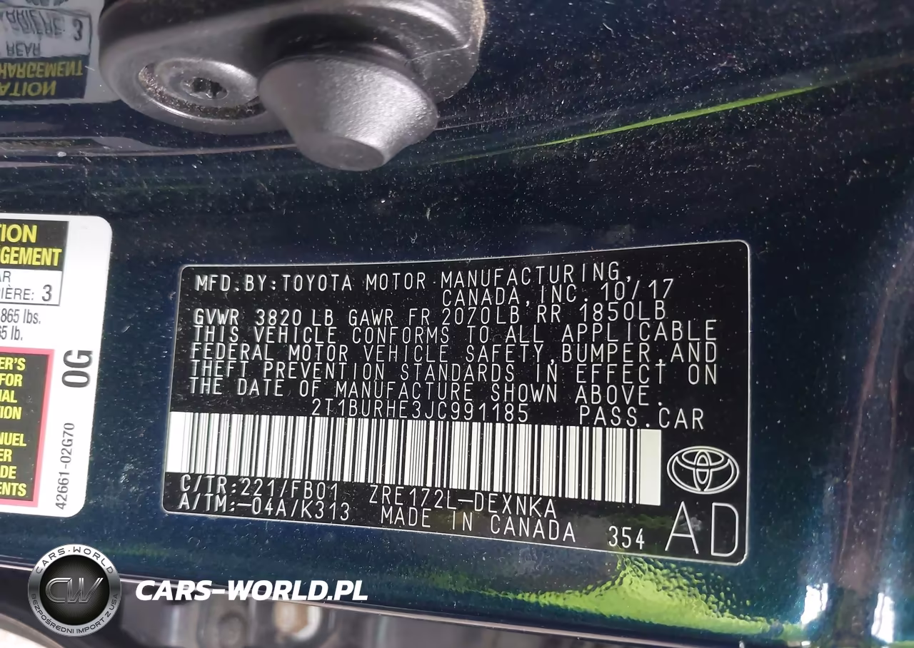 2018 Toyota Corolla Le VIN:2T1BURHE3JC991185 - 9