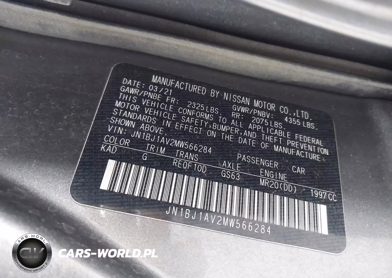 2021 Nissan Rogue Sport S Fwd Xtronic Cvt VIN:JN1BJ1AV2MW566284 - 9