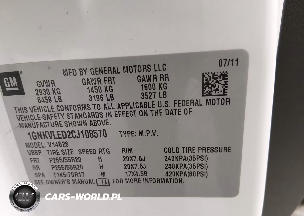 2012 Chevrolet Traverse Ltz VIN:1GNKVLED2CJ108570 - 9