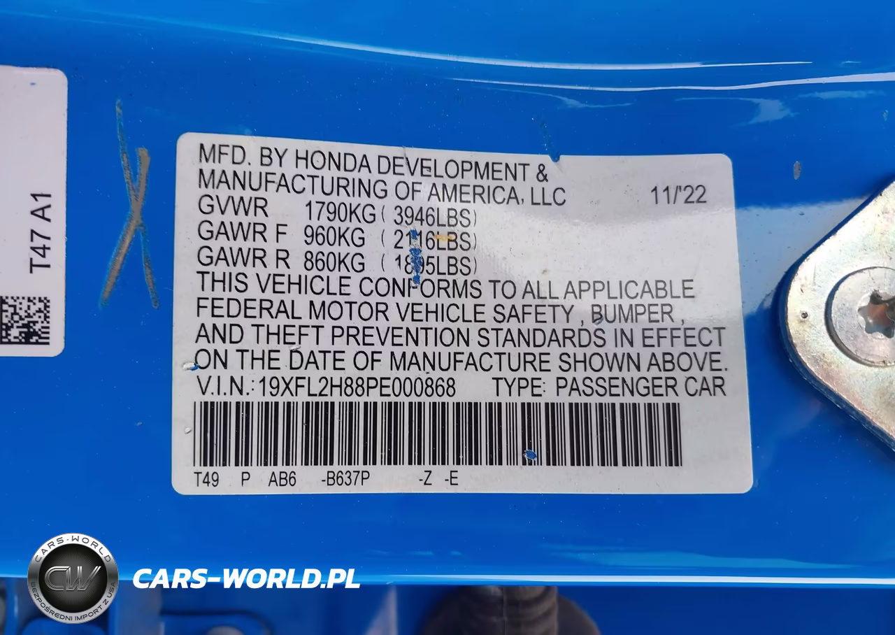 2023 Honda Civic Sport VIN:19XFL2H88PE000868 - 9