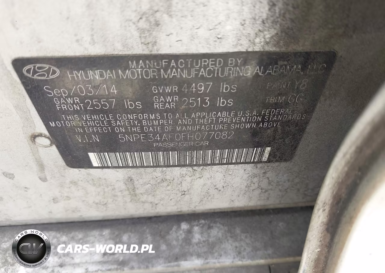 2015 Hyundai Sonata Sport VIN:5NPE34AF0FH077082 - 9