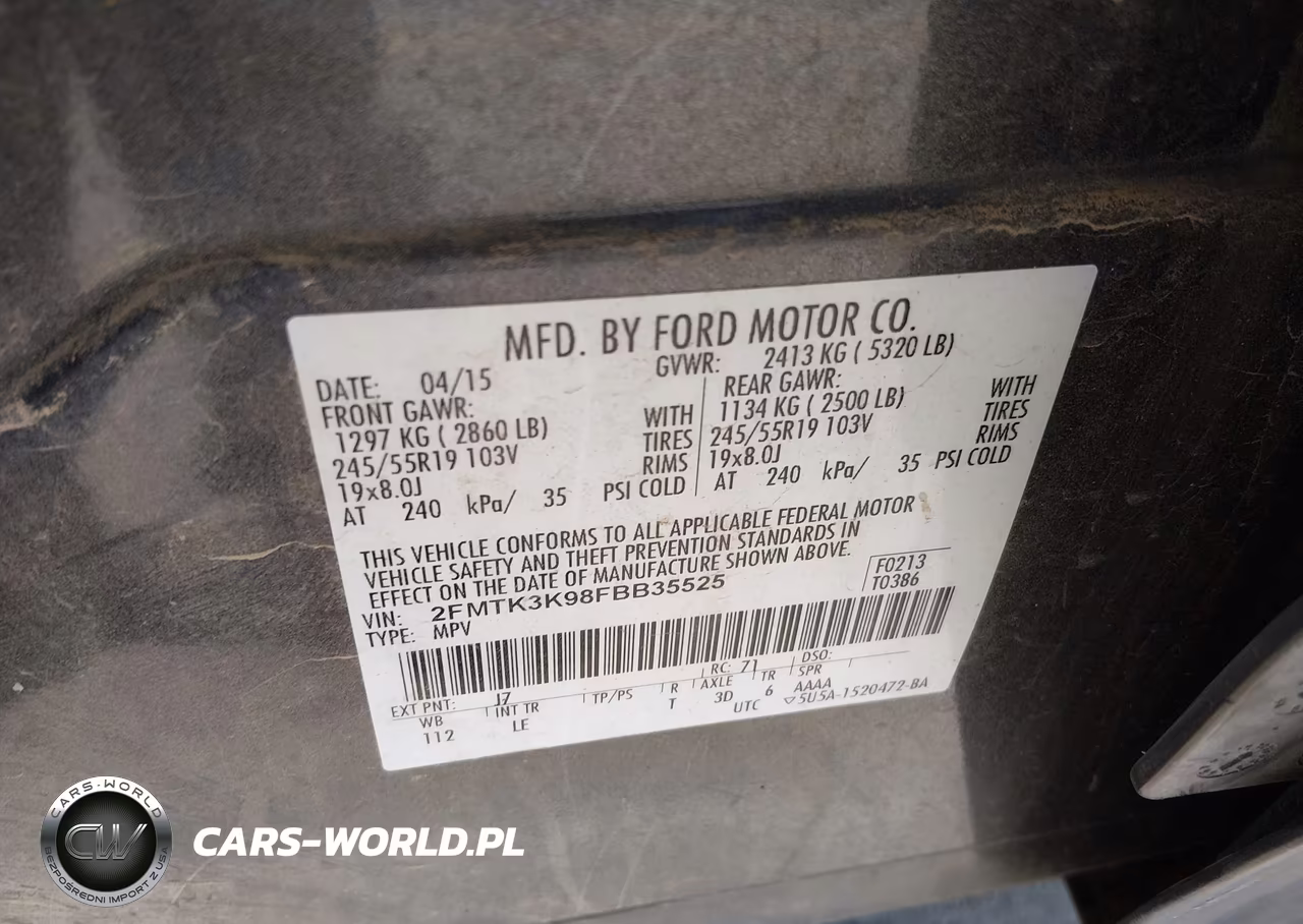 2015 Ford Edge Titanium VIN:2FMTK3K98FBB35525 - 9