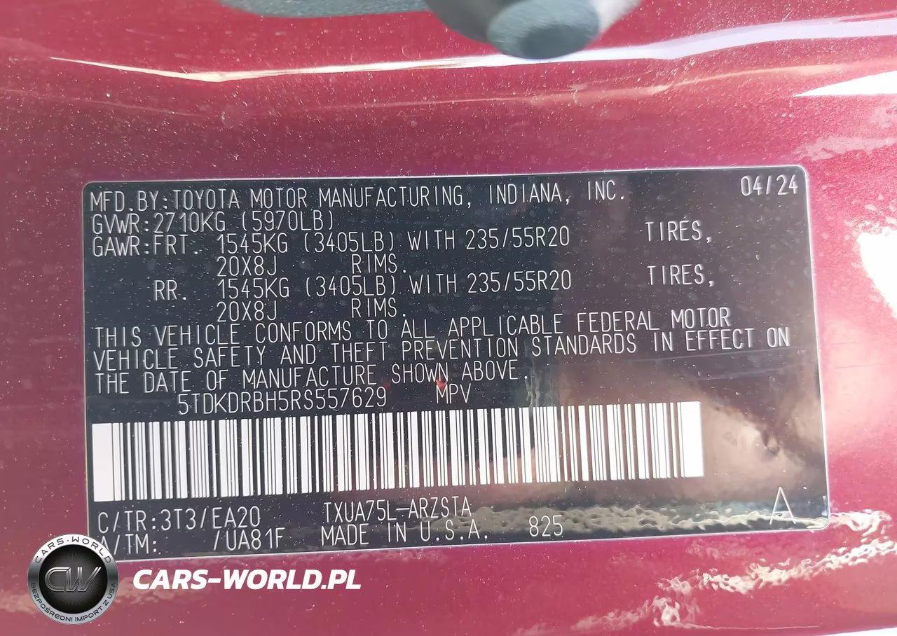 2024 Toyota Highlander Xse VIN:5TDKDRBH5RS557629 - 9