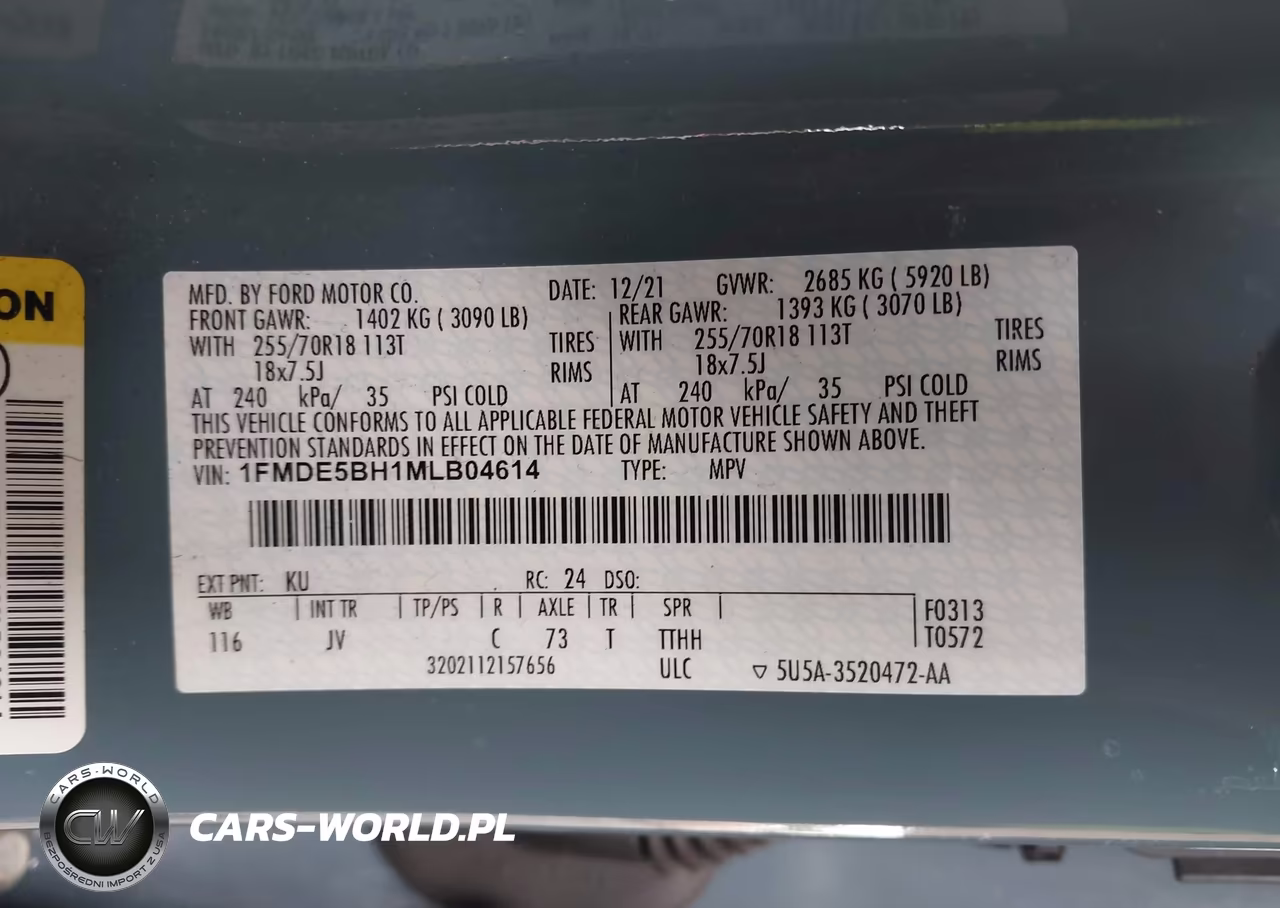 2021 Ford Bronco Outer Banks VIN:1FMDE5BH1MLB04614 - 9