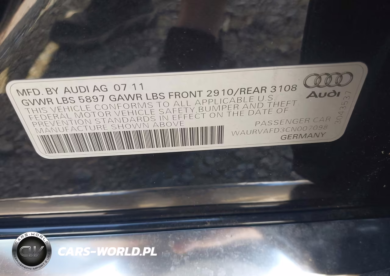 2012 Audi A8 L 4.2 VIN:WAURVAFD3CN007098 - 9