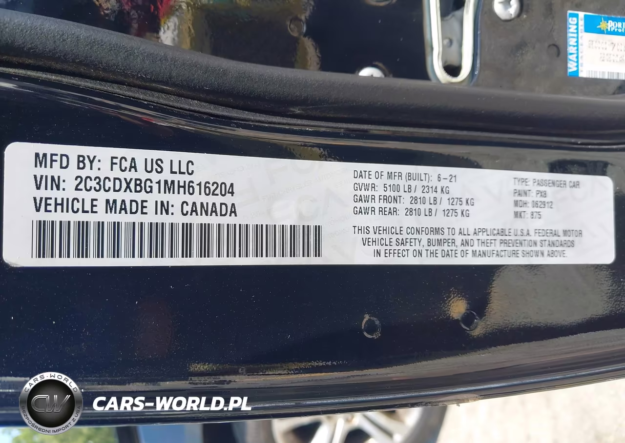 2021 Dodge Charger Sxt Rwd VIN:2C3CDXBG1MH616204 - 9