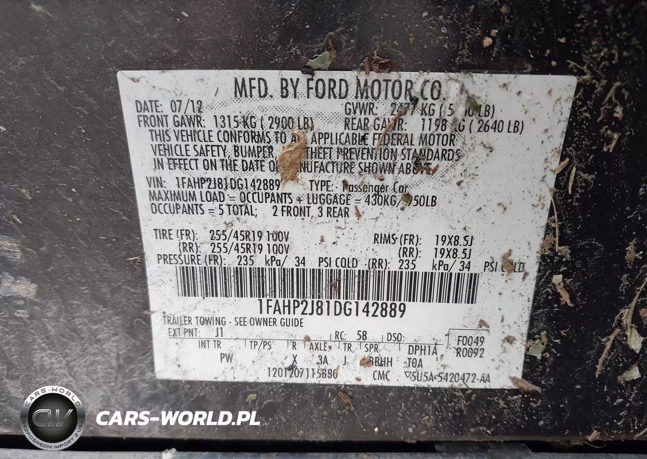 2013 Ford Taurus Limited VIN:1FAHP2J81DG142889 - 9