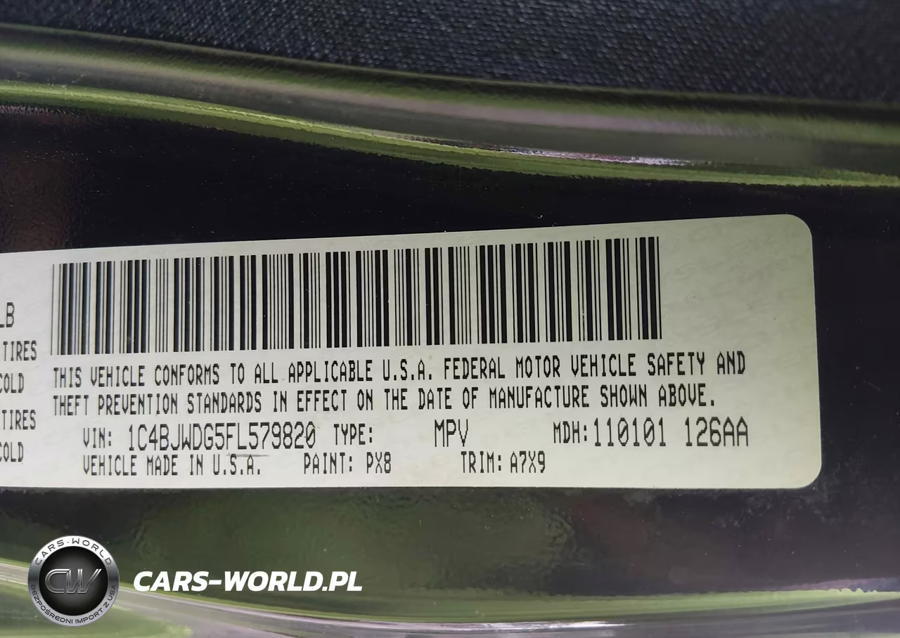 2015 Jeep Wrangler Unlimited Sport VIN:1C4BJWDG5FL579820 - 9