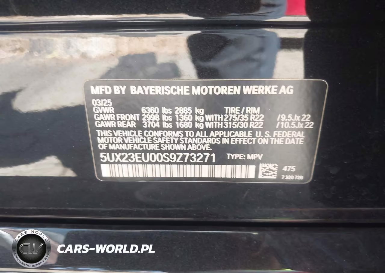 2025 BMW X5 xDrive40I VIN:5UX23EU00S9Z73271 - 9