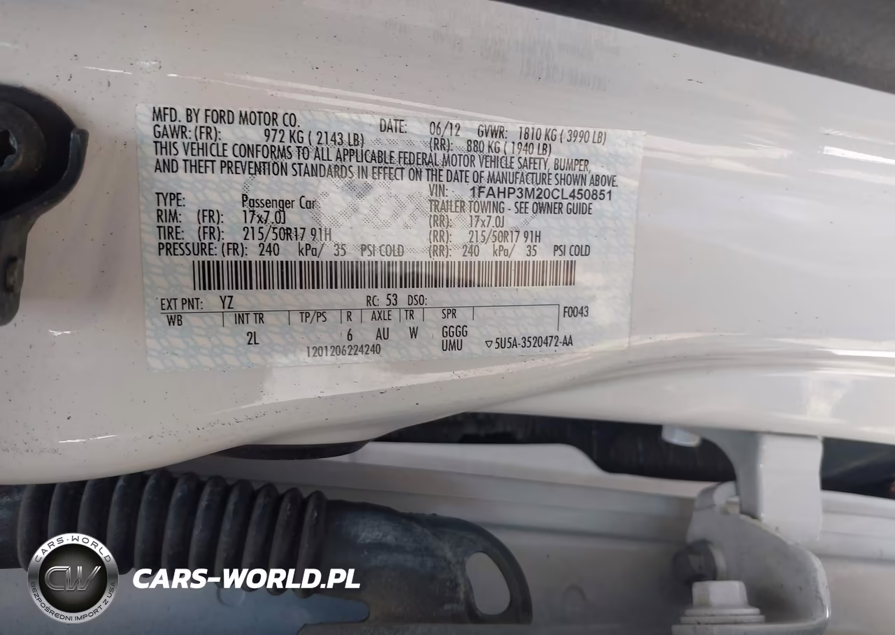 2012 Ford Focus Sel VIN:1FAHP3M20CL450851 - 9