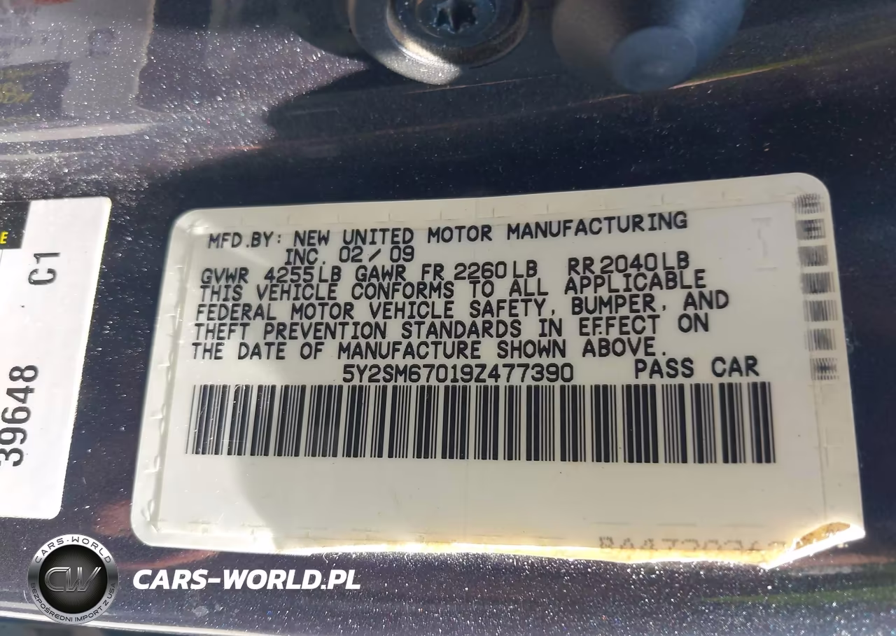2009 Pontiac Vibe VIN:5Y2SM67019Z477390 - 9