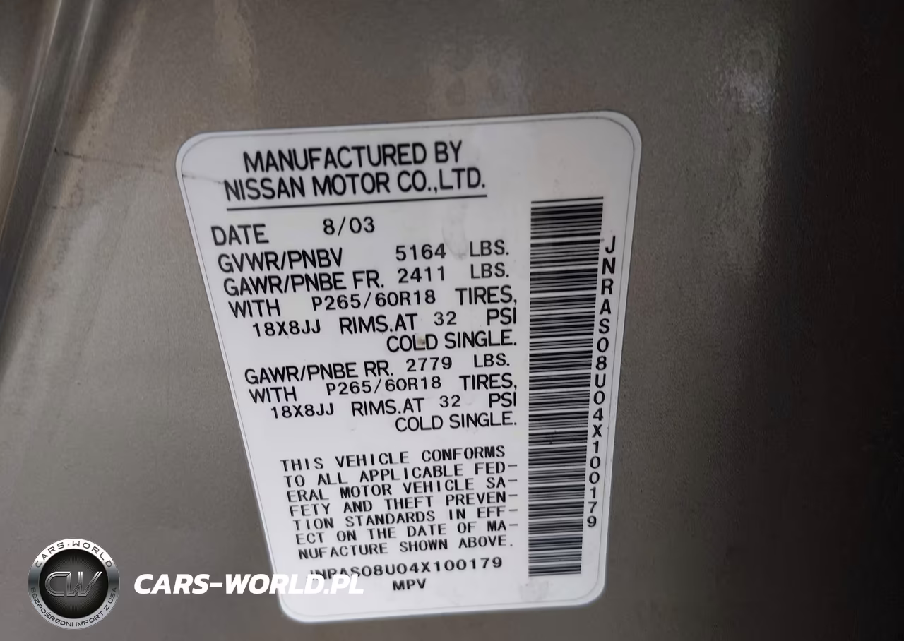 2004 Infiniti Fx35 VIN:JNRAS08U04X100179 - 9