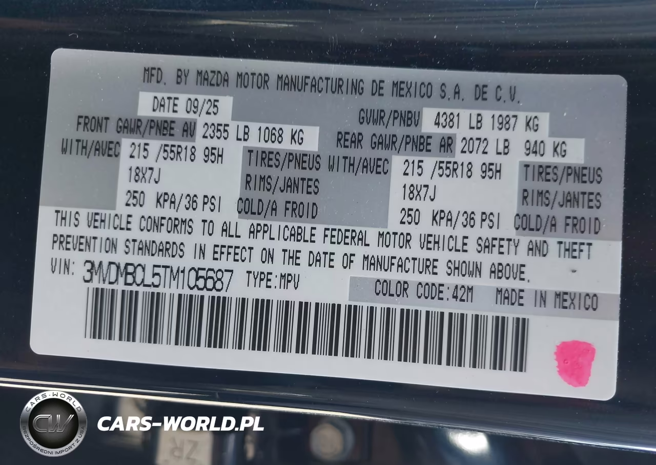 2026 Mazda Cx-30 2.5 S Preferred VIN:3MVDMBCL5TM105687 - 9