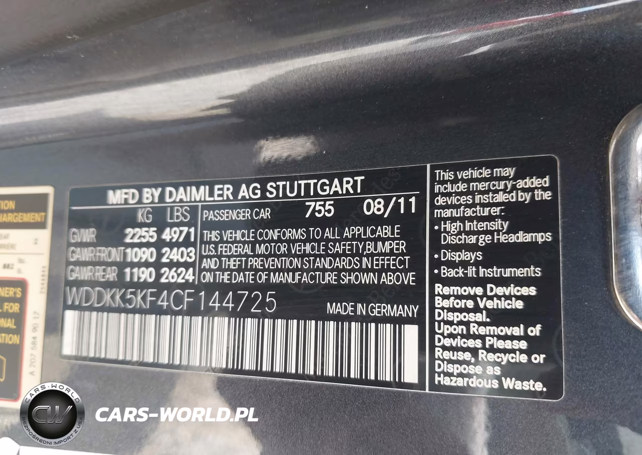 2012 Mercedes-Benz E 350 VIN:WDDKK5KF4CF144725 - 9