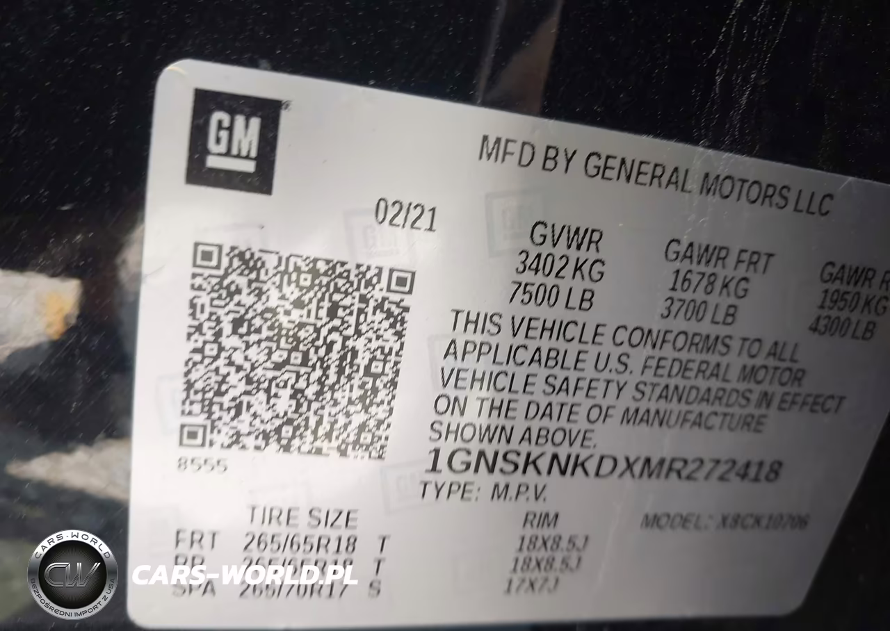2021 Chevrolet Tahoe 4Wd Lt VIN:1GNSKNKDXMR272418 - 9