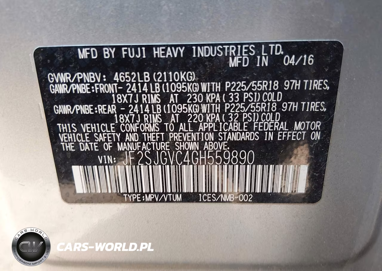 2016 Subaru Forester 2.0Xt Touring VIN:JF2SJGVC4GH559890 - 9