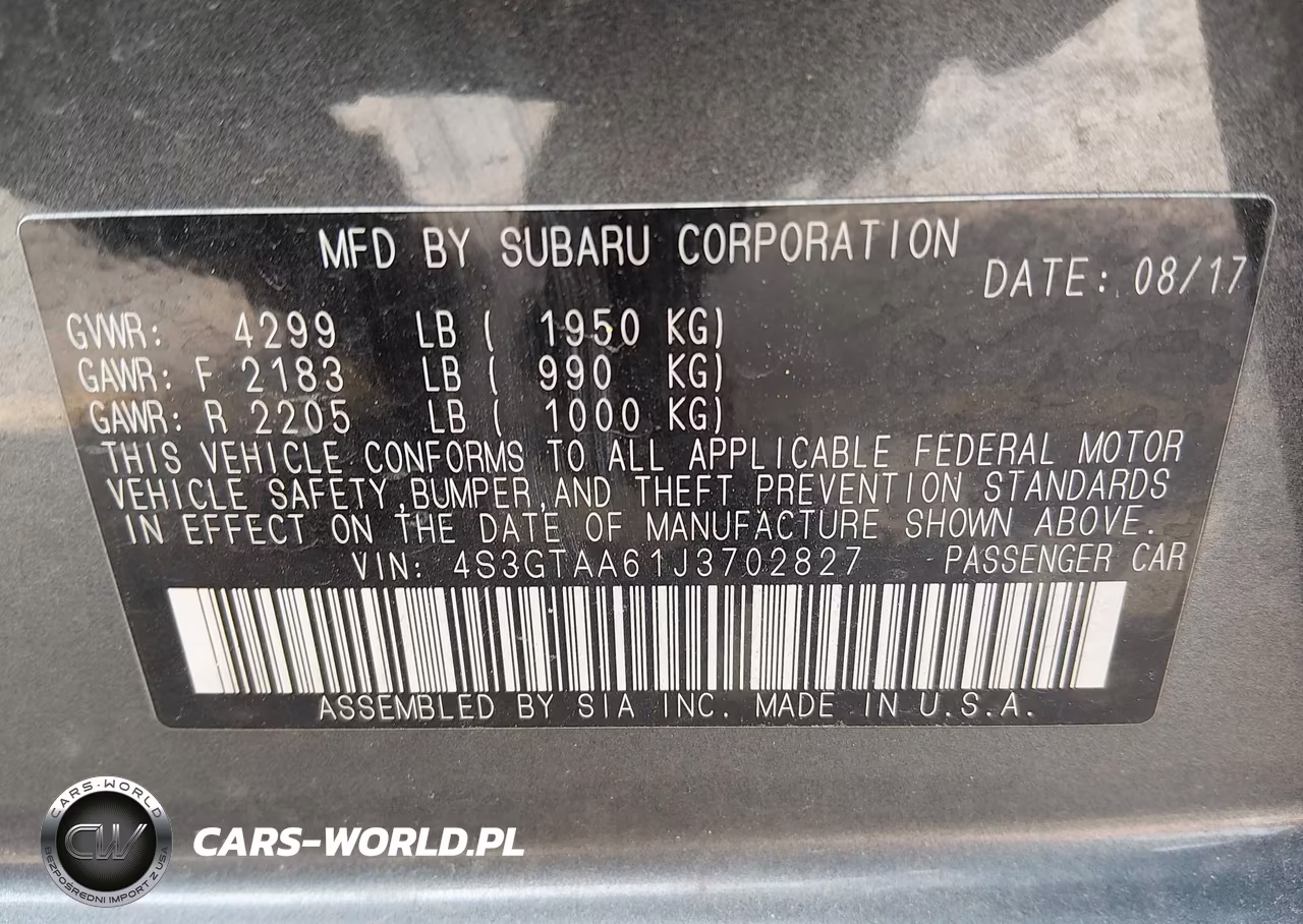 2018 Subaru Impreza 2.0I VIN:4S3GTAA61J3702827 - 9