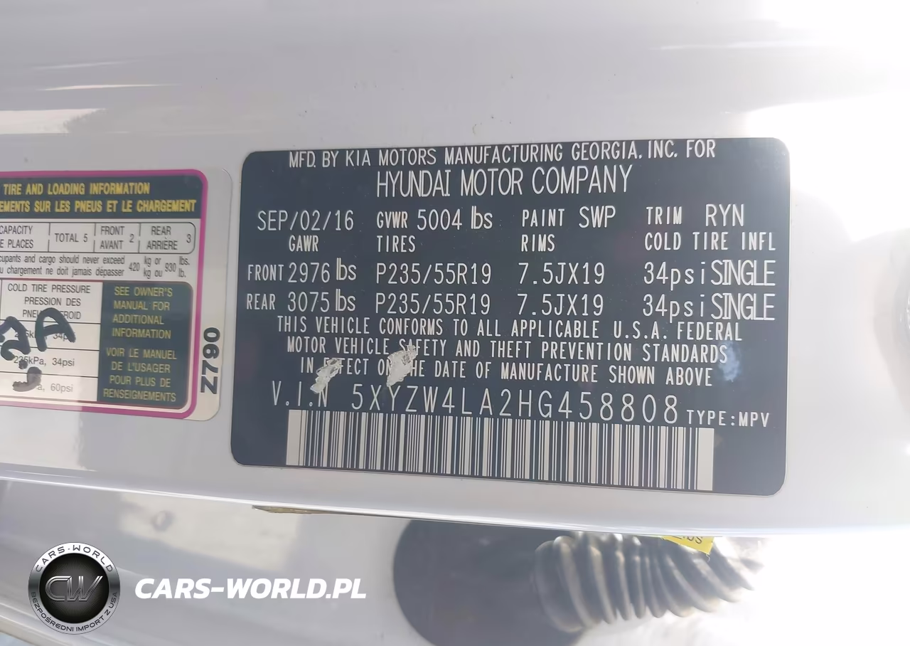 2017 Hyundai Santa Fe Sport 2.0T Ultimate VIN:5XYZW4LA2HG458808 - 9