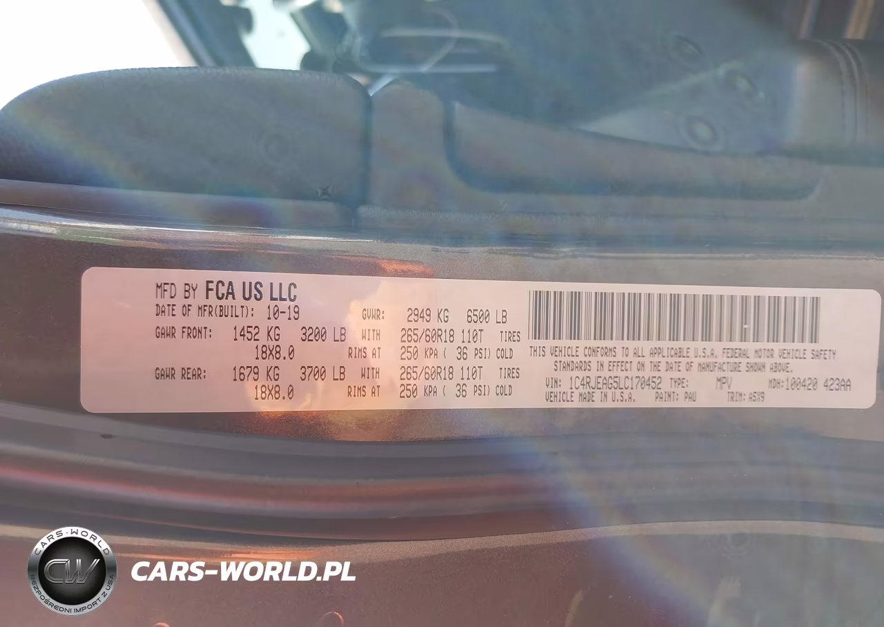 2020 Jeep Grand Cherokee Laredo E 4X2 VIN:1C4RJEAG5LC170452 - 9