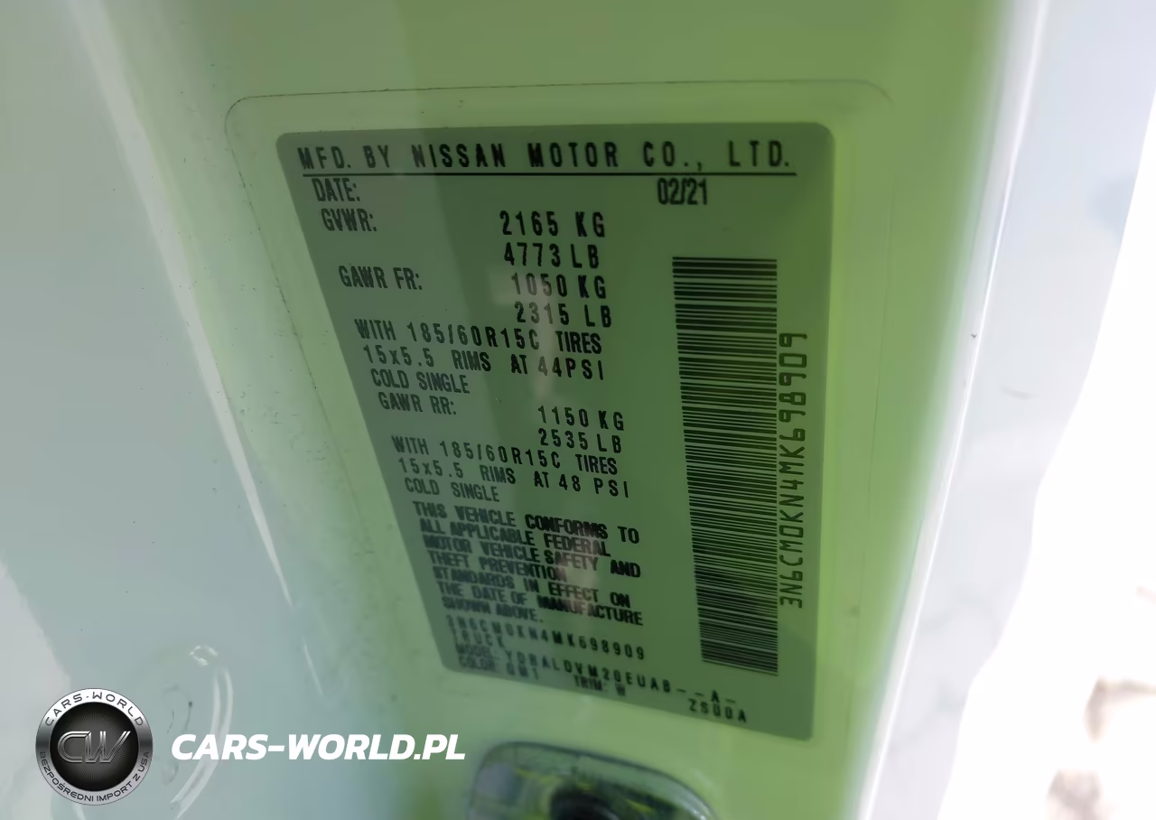 2021 Nissan Nv200 Cargo S Xtronic Cvt VIN:3N6CM0KN4MK698909 - 9