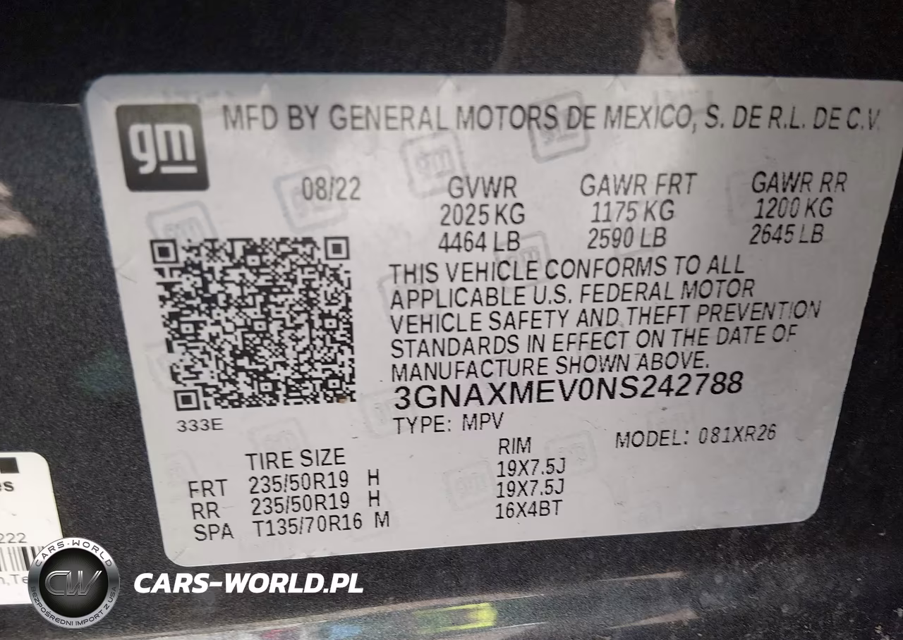 2022 Chevrolet Equinox Fwd Rs VIN:3GNAXMEV0NS242788 - 9